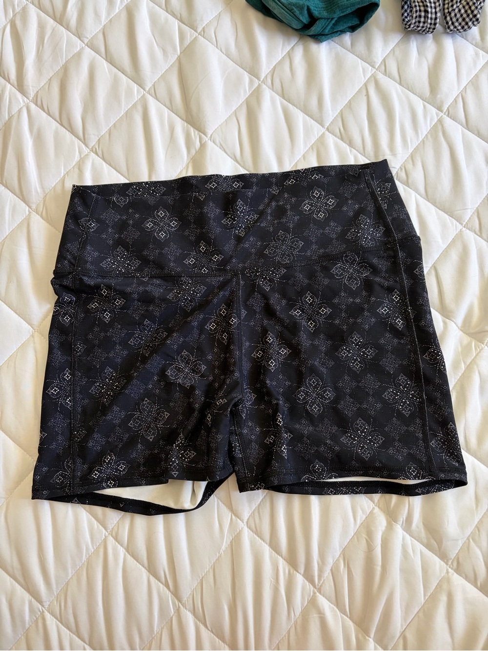 JoyLab Black Printed High-Rise Bike Shorts